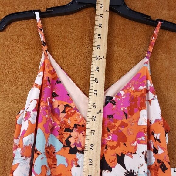 DESIGN LAB Womens Romper Small Pink Floral Sleeveless Tank Shorts Stretch Lined - Picture 9 of 11